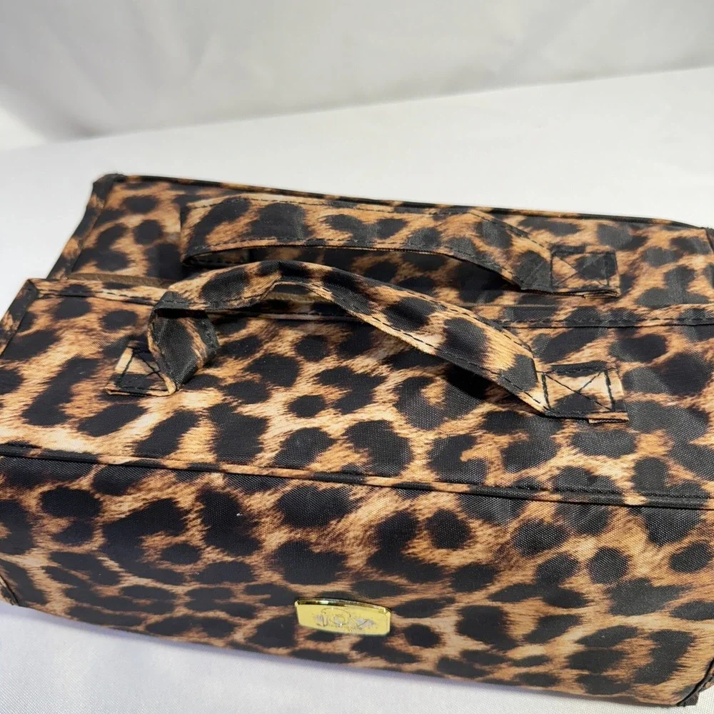 Joy Mangano Large Better Beauty Maleup‎ Case Leopard Travel